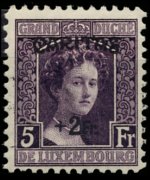 Luxembourg 1914 - set Grand Duchess Marie Adelaide: 5 fr + 2 fr