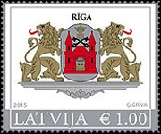 Latvia 2015 - set Coat of arms: 1,00 €