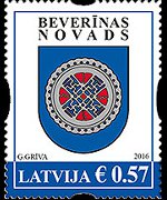 Lettonia 2015 - serie Stemmi: 0,57 €