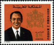 Marocco 1973 - serie Re Hassan II: 0,10 d