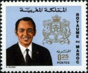Marocco 1973 - serie Re Hassan II: 0,25 d