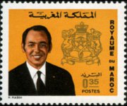 Marocco 1973 - serie Re Hassan II: 0,35 d