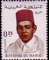 Marocco 1968 - serie Re Hassan II: 0,25 d