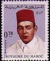 Marocco 1968 - serie Re Hassan II: 0,70 d