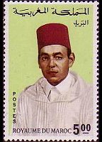 Marocco 1968 - serie Re Hassan II: 5 d