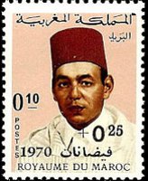 Marocco 1968 - serie Re Hassan II: 0,10 d + 0,25 d