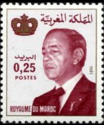 Marocco 1981 - serie Re Hassan II: 0,25 d
