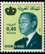 Marocco 1981 - serie Re Hassan II: 0,40 d