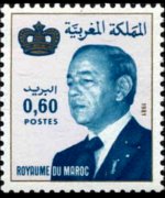 Marocco 1981 - serie Re Hassan II: 0,60 d