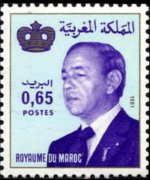 Marocco 1981 - serie Re Hassan II: 0,65 d