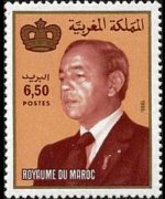 Marocco 1981 - serie Re Hassan II: 6,50 d