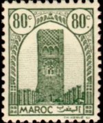 Marocco 1943 - serie Torre di Hassan: 80 c
