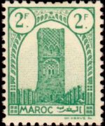 Morocco 1943 - set Tower of Hassan: 2 fr