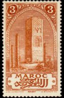 Marocco 1917 - serie Monumenti: 3 c