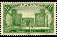 Marocco 1917 - serie Monumenti: 5 c