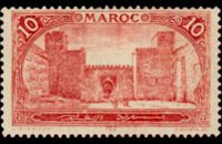 Marocco 1917 - serie Monumenti: 10 c