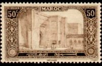Marocco 1917 - serie Monumenti: 50 c