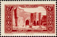 Marocco 1917 - serie Monumenti: 6 fr + 4 fr