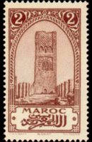 Morocco 1923 - set Monuments: 2 c