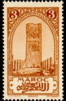 Marocco 1923 - serie Monumenti: 3 c