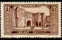 Marocco 1923 - serie Monumenti: 1,05 fr