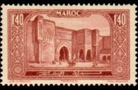 Marocco 1923 - serie Monumenti: 1,40 fr