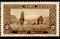 Morocco 1923 - set Monuments: 2 fr