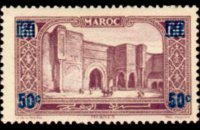 Marocco 1923 - serie Monumenti: 50 c su 60 c
