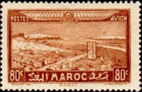 Marocco 1933 - serie Vedute cittadine: 80 c