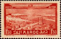 Marocco 1933 - serie Vedute cittadine: 1,50 fr