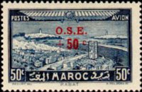 Marocco 1933 - serie Vedute cittadine: 50 c + 50 c