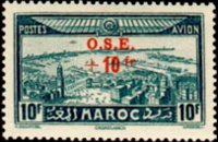 Marocco 1933 - serie Vedute cittadine: 10 fr + 10 fr