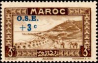 Morocco 1933 - set Views: 3 c + 3 c