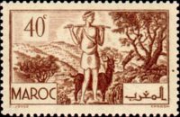 Marocco 1939 - serie Paesaggi e monumenti: 40 c