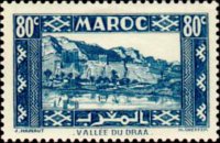 Marocco 1939 - serie Paesaggi e monumenti: 80 c