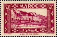 Marocco 1939 - serie Paesaggi e monumenti: 1,40 fr