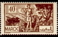 Marocco 1945 - serie Paesaggi e monumenti: 40 c