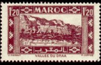Marocco 1945 - serie Paesaggi e monumenti: 1,20 fr