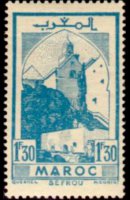 Marocco 1945 - serie Paesaggi e monumenti: 1,30 fr