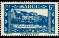 Marocco 1945 - serie Paesaggi e monumenti: 6 fr