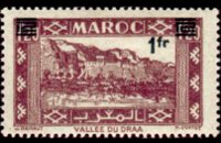 Marocco 1945 - serie Paesaggi e monumenti: 1 fr su 1,20 fr