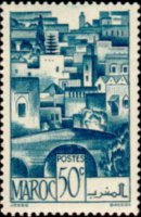 Morocco 1947 - set City views: 50 c
