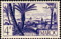 Marocco 1947 - serie Vedute cittadine: 4 fr