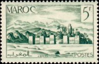 Marocco 1947 - serie Vedute cittadine: 5 fr