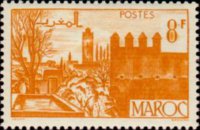Marocco 1947 - serie Vedute cittadine: 8 fr
