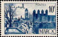 Morocco 1947 - set City views: 10 fr
