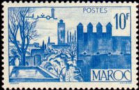 Marocco 1947 - serie Vedute cittadine: 10 fr