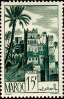 Marocco 1947 - serie Vedute cittadine: 15 fr