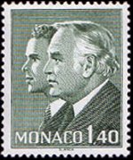 Monaco 1981 - set Prince Rainier III and Albert: 1,40 fr