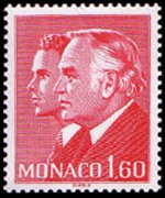 Monaco 1981 - set Prince Rainier III and Albert: 1,60 fr